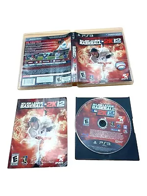 Sony PlayStation 3 PS3 CIB Complete TESTED Major League Baseball 2K12 • $4.74