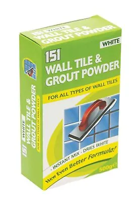 £4.55 • Buy Wall Tile & Grout Instant Mix Powder For All Types Of Wall Tiles White 500G 