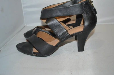 £4.99 • Buy Clarks Ladies MENA SILK Black Leather Sandals Gladiator Style Size UK 6.5 D