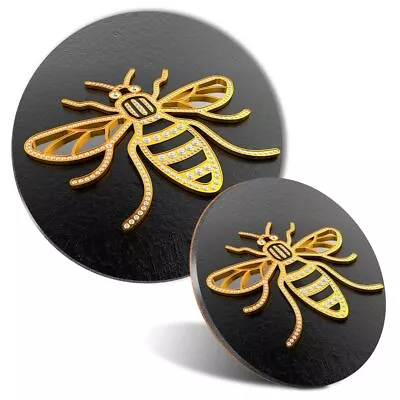 Mouse Mat & Coaster Set 3D Manchester Bee Logo #50003 • £6.99