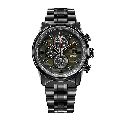 Citizen Eco-Drive Men's Nighthawk Chronograph Black 43MM Watch CA0805-53X • $190.99