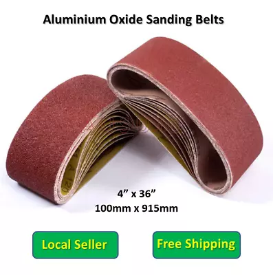 100mm X 914mm 915mm 4  X 36  Sanding Belts Aluminium Oxide Metal Wood • $33