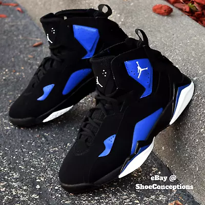 Nike Air Jordan True Flight Shoes Black Game Royal 342964-042 Men's Sizes NEW • $124.90