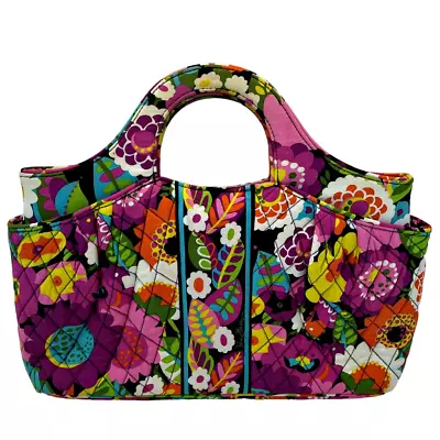 Vera Bradley Abby Va Va Bloom Tote Purse Hard Fabric Handles Bright Spring • $27.95