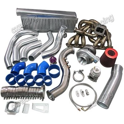 $4559 • Buy CXRacing T70 Turbo Intercooler Kit For Lexus Toyota SC300 2JZGE 2JZ-GE Blue