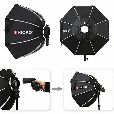 TRIOPO 65cm Octagon Softbox Umbrella For Speedlight Flash Light Bracket Handgrip • $54.16