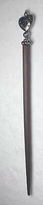 Silver Heart Beaded Wood Lilla Rose 6  Hair Stick Hairstick Accessories NEW • $5