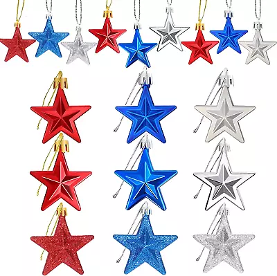 36Pcs Patriotic Star Ornaments Memorial Day Independence Day Labor Day Veterans  • $18.99