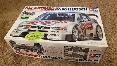 Vintage 1997 Tamiya 58195 Alfa Romeo 155 V6 TI TL01 Kit W/ Custom Body - READ! • $375.99