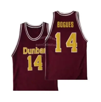 Throwback Tyrone Muggsy Bogues #14 High School Basketball Jeresy All Sewn Custom • $29.90