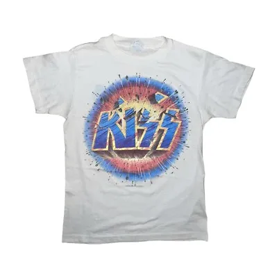 Vintage 1985 KISS Asylum World Tour Graphic Single Stitch Band T-Shirt • $49.99