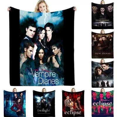 3D The Vampire Diaries Sofa Bed Warm Blanket Flannel Soft Throw Kids Gifts UK • £12.83