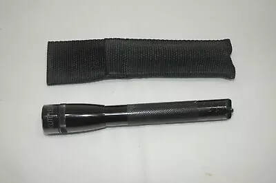 Maglite Mini LED 2-Cell AAA Flashlight  BLACK- USED- WIYH BELT HOLDER • $12