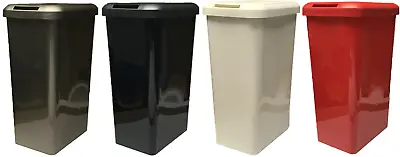£15.99 • Buy 45 Litre Touch Top Kitchen Bin Rubbish Paper Waste Can Dustbin Rectangle Plastic