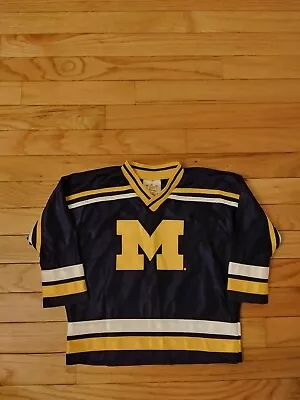 Michigan Wolverines NCAA Vintage Little King Toddler Hockey Jersey Size 3 • $39.99