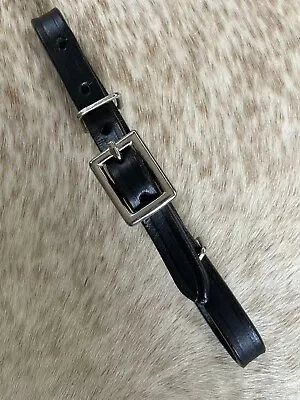 Miniature Horse Small Pony Size Western BLACK Leather Curb Strap For Bridle Tack • $9.95