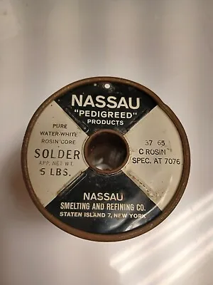 Western Electric Nassau Pedigreed AT 7076  .072 C-Rosin Solder 3.4 Of 5Lb Spool • $299