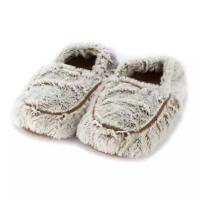 Warmies Slippers Marshmallow Beige Heatable Microwavable Lavender Plush Warmers • £19.49