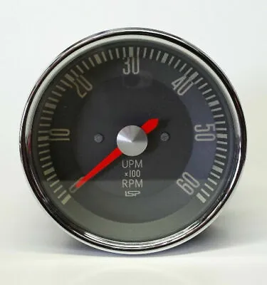 Vw Type 3 Early Red Needle Flat Face Tachometer Dash Gauge 12 Volt Rev Counter • $225