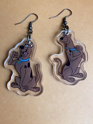 Scoobydoo Acrylic Earrings Quirky Jewelleryideal Gift Cartoon & Film Fan • £6.99