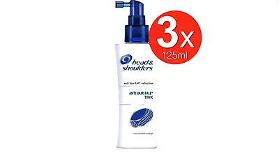 3x Head And Shoulders Anti-Hair Loss Tonic Shampoo 125ml Care Hair Loss • £17.19