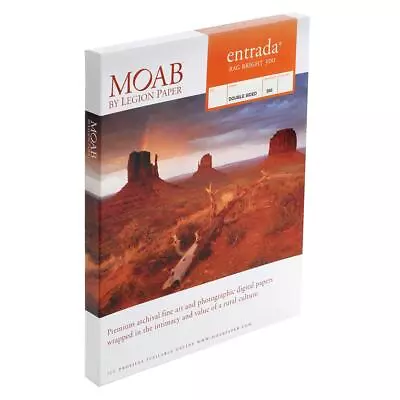 Moab Entrada Rag FineArt 2-Side Bright White Matte Inkjet Paper 5 X7 25 Sheets • $22.99