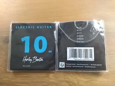 £6.50 • Buy 2 Sets Of Harley Benton Electric Guitar Strings 10 - 46 Regular Slinky Gauge 10s