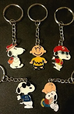 £2.50 • Buy ** New ** Charlie Brown And Snoopy Dog Keychain / Keyring Charm