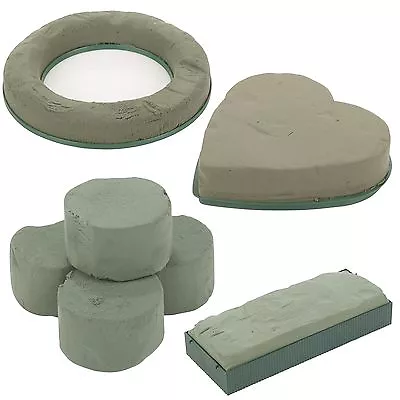 Flower Oasis Wet Foam Fresh Flower Table Centre Brick Ring Heart Round Shape • £4.49