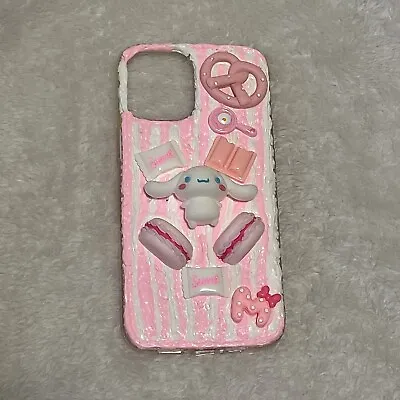 $55 • Buy Sanrio Decoden CinnamonRoll Case IPhone 12 Pro Max Kawaii Pink Whipped Cream