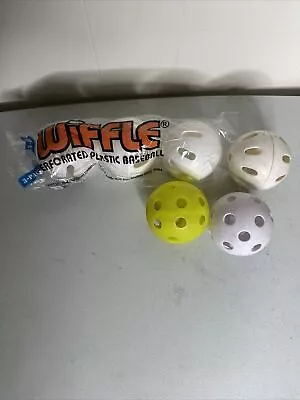 Wiffle® - Perforated Plastic Baseballs Wiffle Balls (6 Balls TOTAL) 3 New 3 Used • $11.99