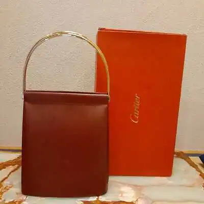 $870 • Buy Unused Authentic Cartier Vintage Trinity Handbag Bag Red Deadstock
