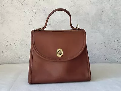  Coach Vintage Regina Crossbody Purse 9983  Brown Leather Brass HW • $99