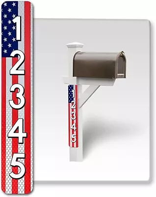 Super Reflective Vertical Address Stickers For House Mailbox Etc • $22.95