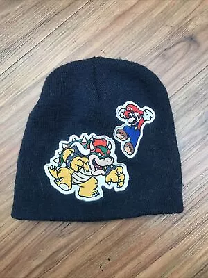 Super Mario Bros. Navy Blue Beanie Knit Cap Nintendo Winter Hat Ski Hat • $9.99