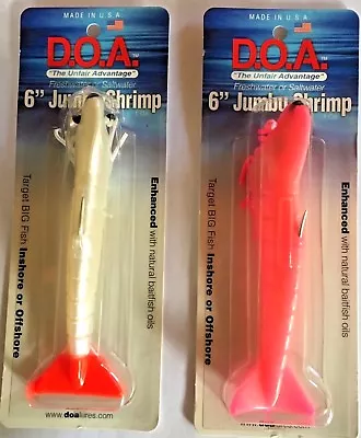 DOA 6  JUMBO  Shrimp Choose Color Pink GLOW Nite GLOW Or COMBO      • $9.95