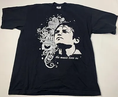 Vtg Michael Jackson Shirt Music Lives On Tribute Pro Club USA Size 2XL • $19.99