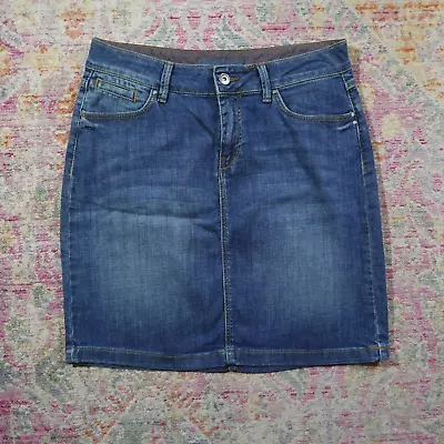 M&S Indigo Collection Denim Mini Skirt UK 10 W30 L19 Womens Marks & Spencer • £5