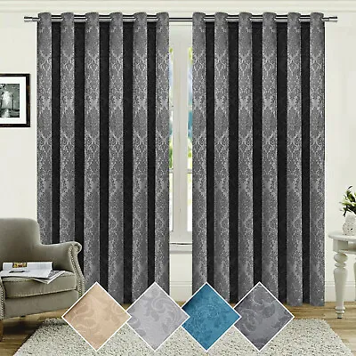 £22.99 • Buy Extra Wide Blackout Eyelet Curtains Ready Made Ring Top Thermal Curtain Pair