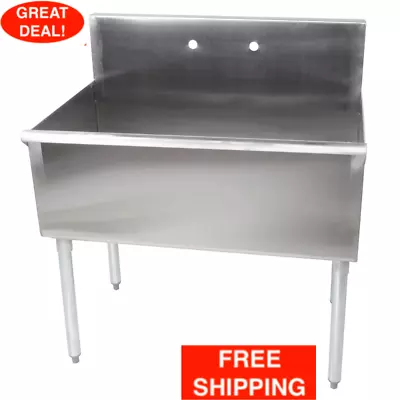 36  X 21  X 14  Stainless Steel Commercial Utility Prep 1 Sink Compartment Bowl • $367.99