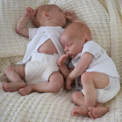 18inch Silicone Body Baby Lifelike Realistic Soft Twins Reborn Doll Boy Girl • $109.99
