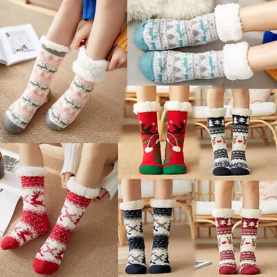 £4.59 • Buy Ladies Winter Sock Thermal Soft Fluffy Winter Warm Bed Socks Slipper Fleece Gift
