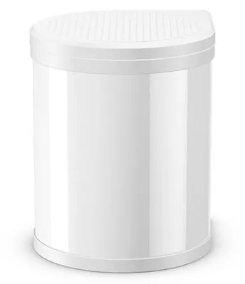 Hailo Compact - Box M 15 Liter Fitted Under Sink White Stainless Steel Waste Bin • £38.99