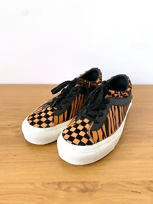 VANS Old Skool Checkerboard Leopard Animal Print Sneakers Sz 7.5 | BNWOB • $90