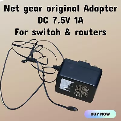 £7.99 • Buy Netgear Power Adapter DV-751AUK Ac100-240v - DC7. 5v -1.0a - For Switch & Router