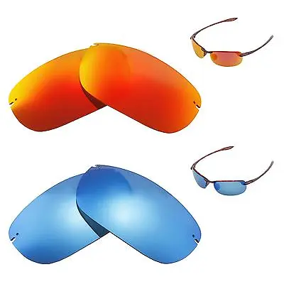 WL Polarized Fire Red+Ice Blue Replacement Lenses For Maui Jim Makaha Sunglasses • $39.99