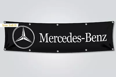 Mercedes Benz AMG 2x8 FT Banner Racing Flags Car Show Garage Wall Man Cave Decor • $14.99