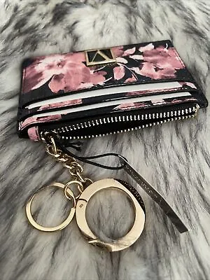 Victoria Secret Credit Card Case Keychain Charm Coin Wallet NIGHT BLOOM Floral • $17.99