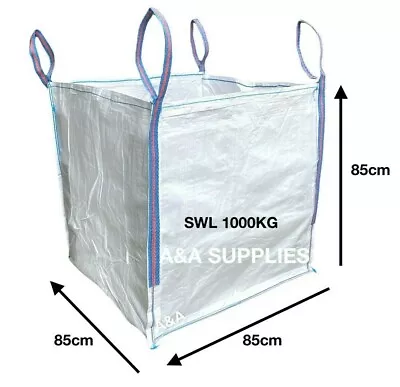 £8.99 • Buy ✅ 1 Tonne Builders Bags Heavy Duty Rubble Bulk Dumpy Garden Waste Jumbo Sacks 
