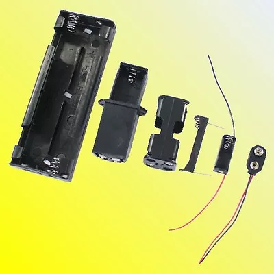 £2.39 • Buy AAA/AA/C/D/9V/N Battery Holder Snap On Connector Enclosed Open Box Switch